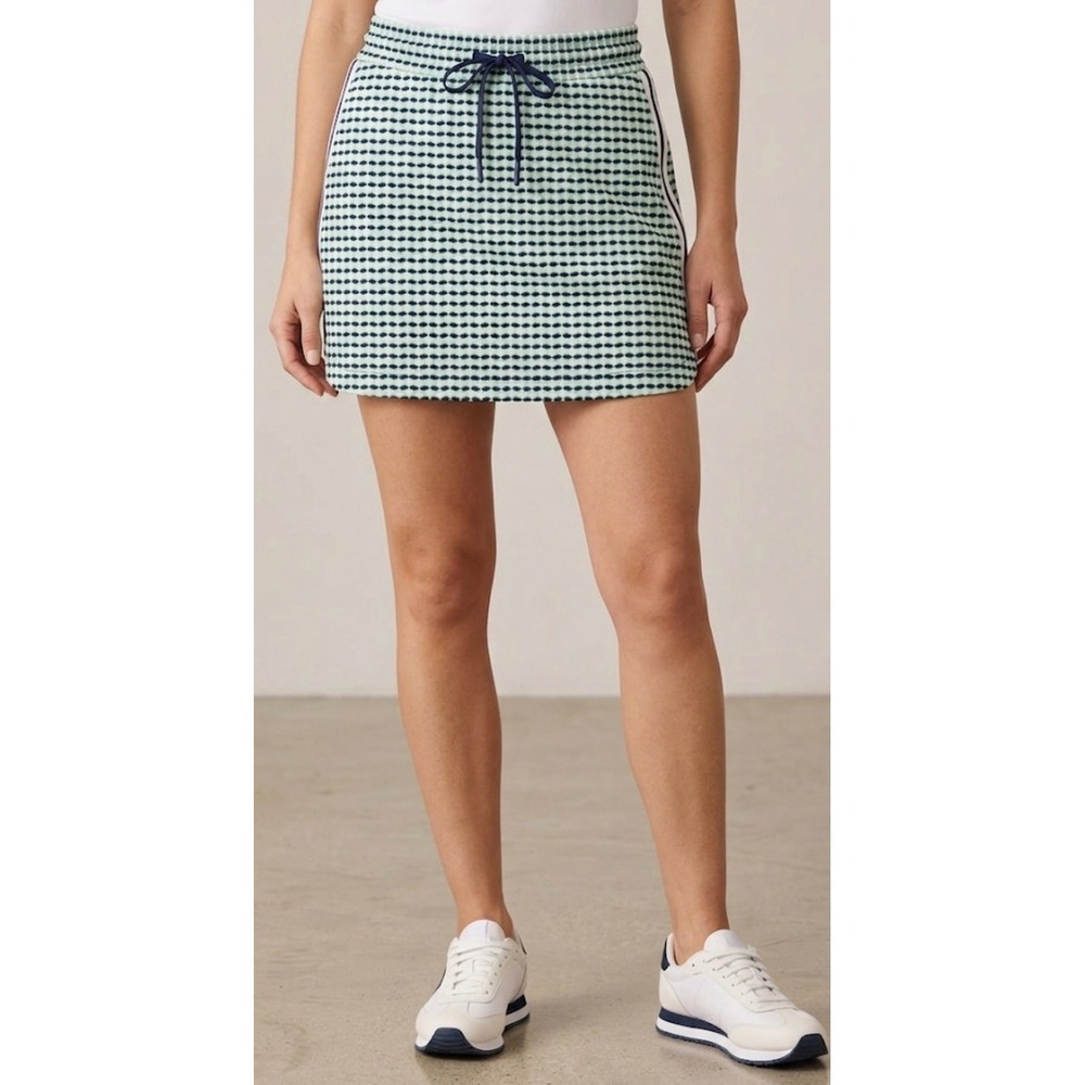 Lady Hagen Size XS‎ Green Navy Geometric Print Athletic Golf Mini Skirt Stripe